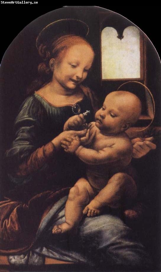 Leonardo  Da Vinci Madonna with a Flower